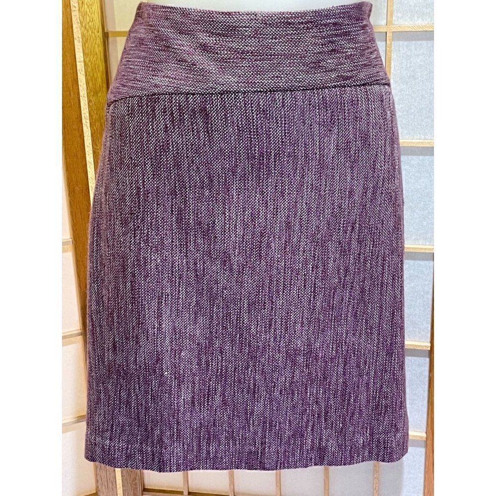 The Limited Collection Sz 0 Tweed Pencil Skirt Red White Textured Women's